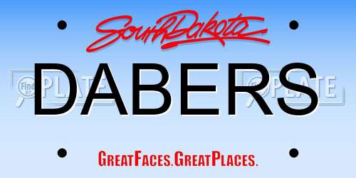 DABERS South Dakota License Plate