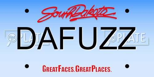 DAFUZZ South Dakota License Plate