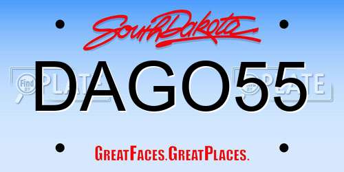 DAGO55 South Dakota License Plate