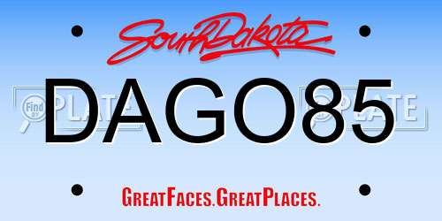 DAGO85 South Dakota License Plate