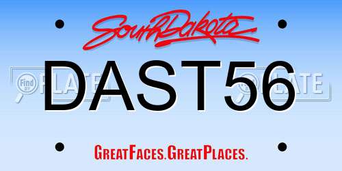DAST56 South Dakota License Plate