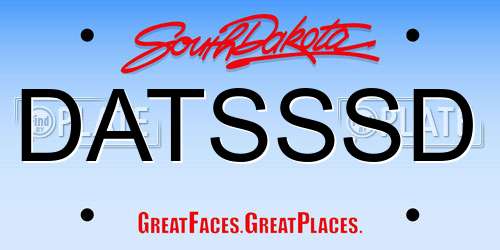 DATSSSD South Dakota License Plate