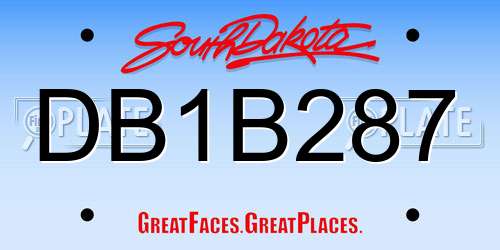 DB1B287 South Dakota License Plate