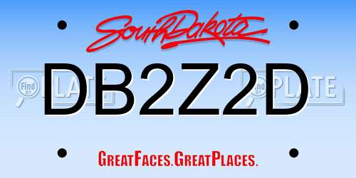 DB2Z2D South Dakota License Plate