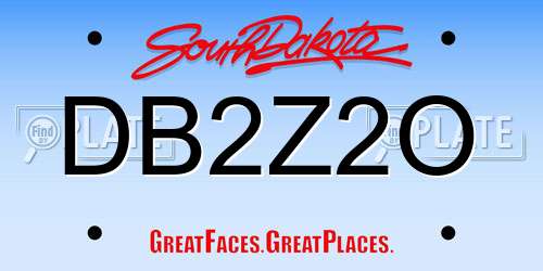 DB2Z2O South Dakota License Plate