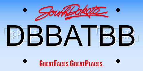 DBBATBB South Dakota License Plate