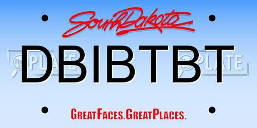 DBIBTBT South Dakota License Plate