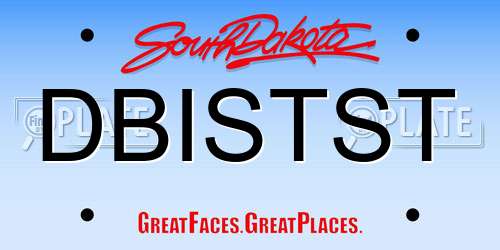 DBISTST South Dakota License Plate