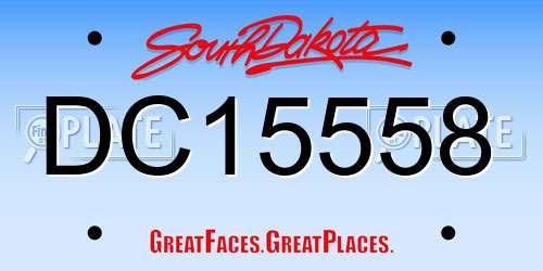 DC15558 South Dakota License Plate