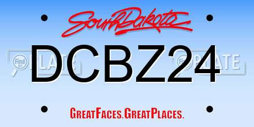 DCBZ24 South Dakota License Plate
