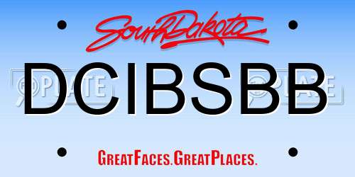 DCIBSBB South Dakota License Plate