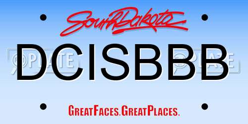 DCISBBB South Dakota License Plate