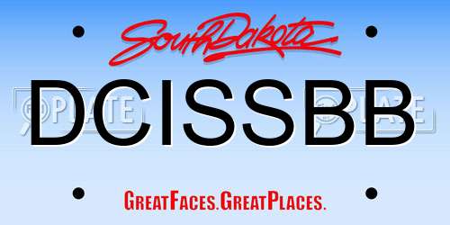 DCISSBB South Dakota License Plate