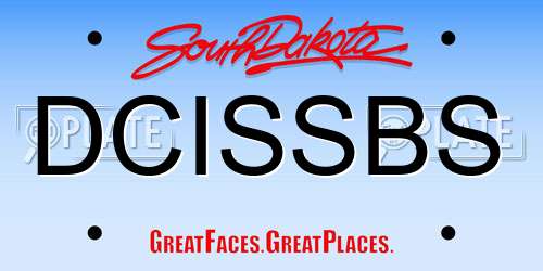 DCISSBS South Dakota License Plate