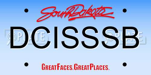 DCISSSB South Dakota License Plate