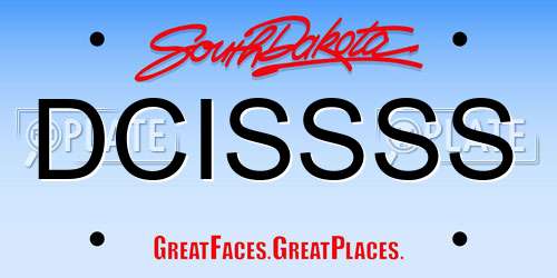 DCISSSS South Dakota License Plate