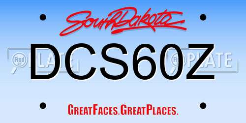 DCS60Z South Dakota License Plate