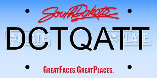 DCTQATT South Dakota License Plate