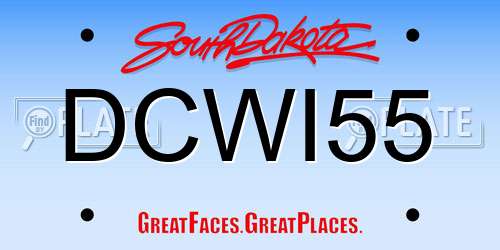 DCWI55 South Dakota License Plate