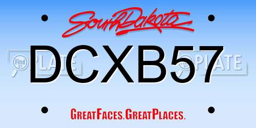 DCXB57 South Dakota License Plate