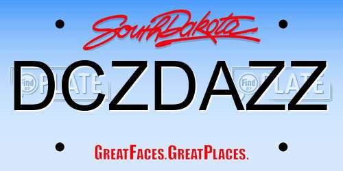 DCZDAZZ South Dakota License Plate