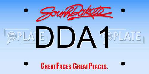 DDA1 South Dakota License Plate
