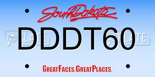 DDDT60 South Dakota License Plate
