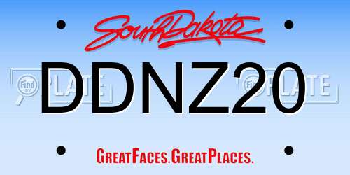 DDNZ20 South Dakota License Plate