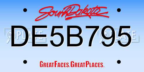 DE5B795 South Dakota License Plate