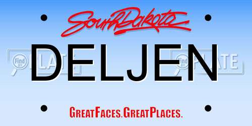 DELJEN South Dakota License Plate