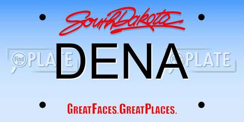 DENA South Dakota License Plate