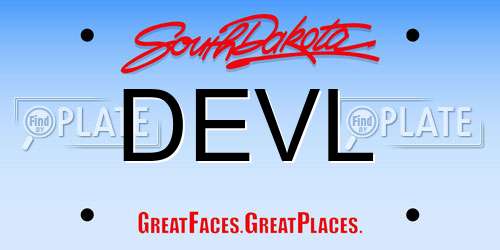 DEVL South Dakota License Plate