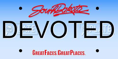 DEVOTED South Dakota License Plate
