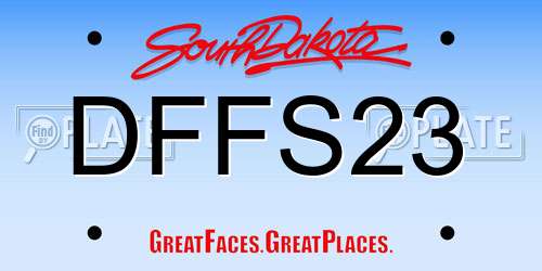 DFFS23 South Dakota License Plate