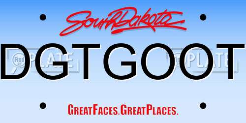 DGTGOOT South Dakota License Plate