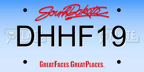 DHHF19 South Dakota License Plate