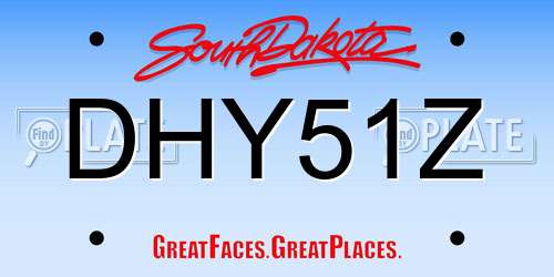 DHY51Z South Dakota License Plate
