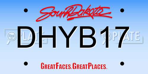 DHYB17 South Dakota License Plate