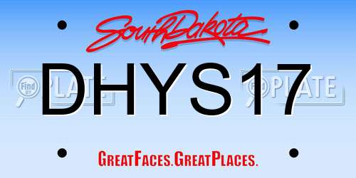DHYS17 South Dakota License Plate