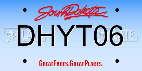 DHYT06 South Dakota License Plate