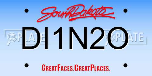 DI1N2O South Dakota License Plate