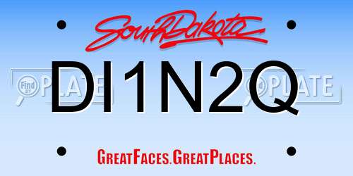 DI1N2Q South Dakota License Plate