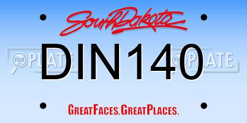 DIN140 South Dakota License Plate