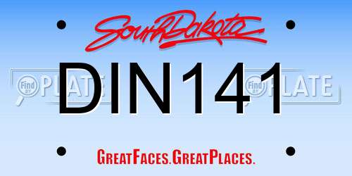 DIN141 South Dakota License Plate
