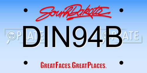 DIN94B South Dakota License Plate