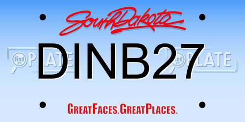 DINB27 South Dakota License Plate