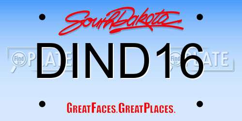 DIND16 South Dakota License Plate