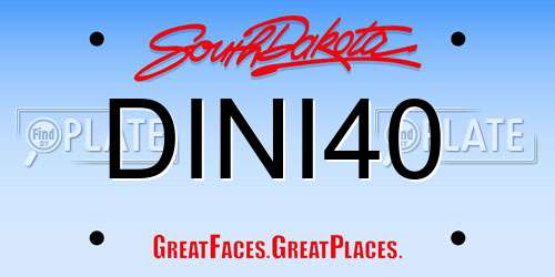 DINI40 South Dakota License Plate