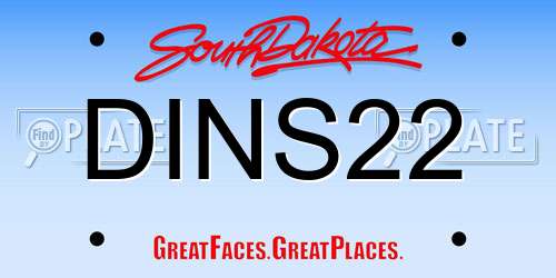 DINS22 South Dakota License Plate