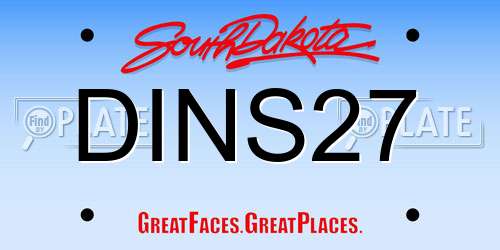 DINS27 South Dakota License Plate
